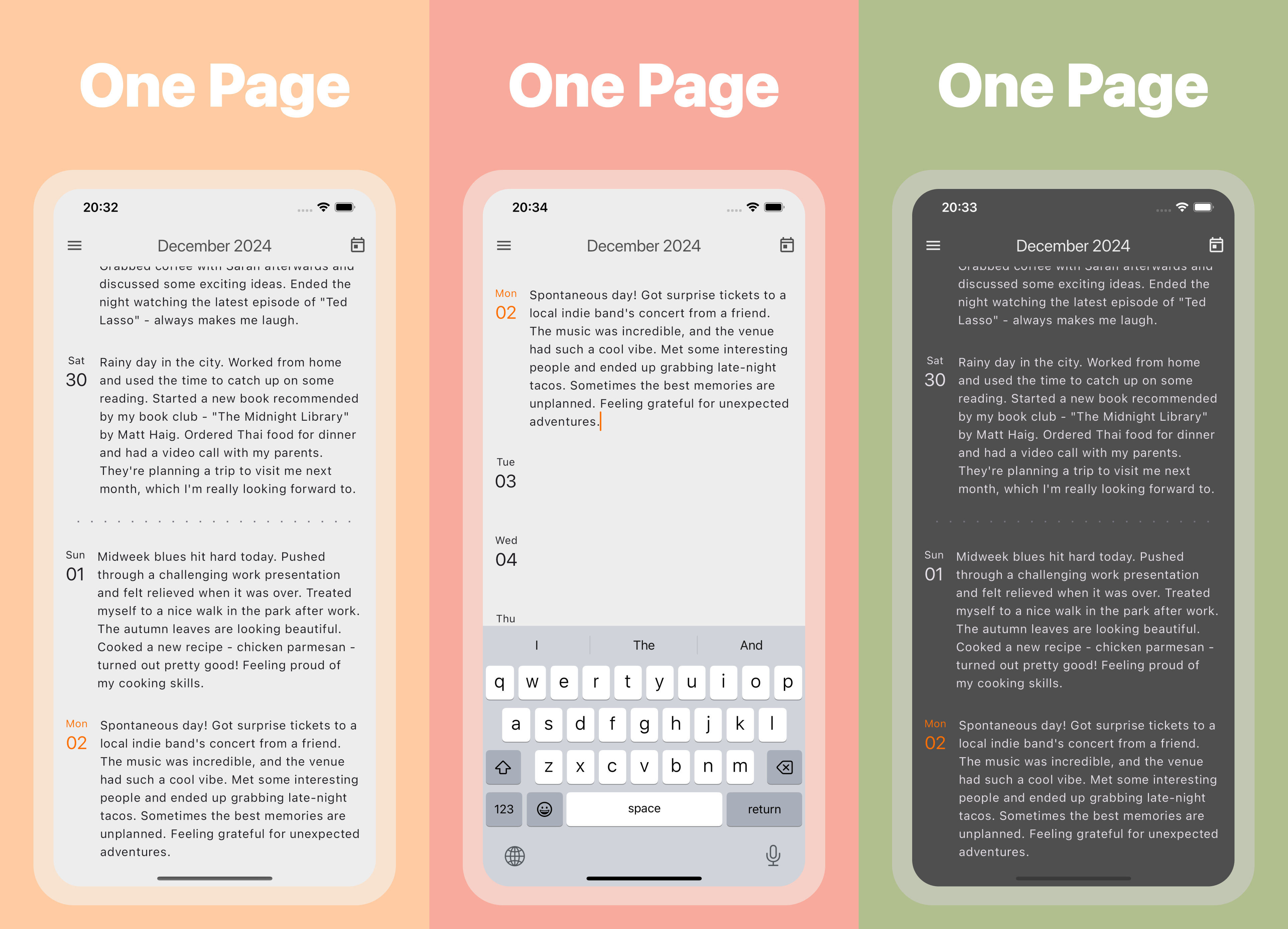 One Page Screenshot